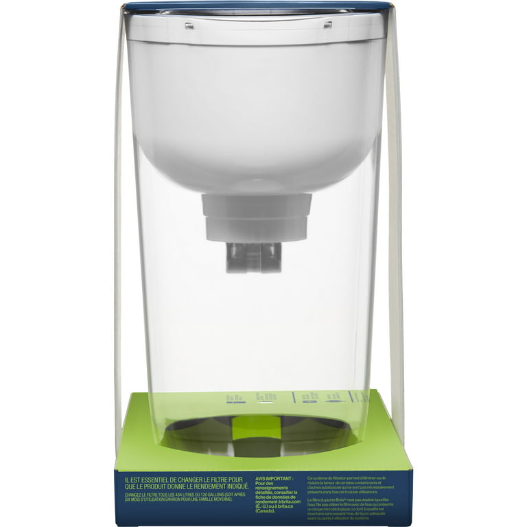 Brita Plastic 6-Cup White Water Filter Pitcher with Elite Filter