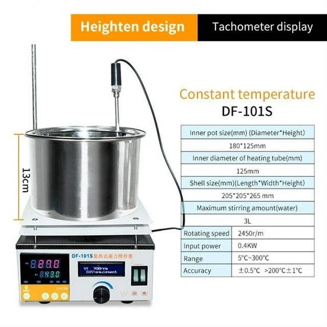 Lab Heat-Gathering Magnetic Stirrer Water Bath Oil Bath Thermostat Heating ,Adjustable Stirring Speed