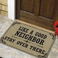 thumbnail image 2 of Funny Letter Doormat Good Neighbor Mat Funny Door Mats Outdoor Super Absorbent Quick Drying, Machine Washable Rug for Entryway Indoor for Entrance Front Door Outdoor Entrance Porch, 24x16IN, 2 of 6