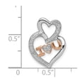 thumbnail image 2 of FB Jewels Sterling Silver Rhodium Diam.s Rose Gold Flash Plated I HEART U Pendant, 2 of 2