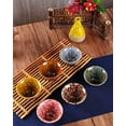 thumbnail image 4 of Ceramic, Japanese Sake Cups, Traditional Chinese Kung Fu Tea cups set Kiln Change Glazed. set of 6, 60ml/2oz, 4 of 7