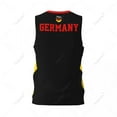 thumbnail image 5 of Camiseta deportiva de baloncesto para hombre con bandera de Alemania, camiseta sin mangas multifunción para correr y fitness, nombre personalizado exclusivo y número, 5 of 5