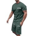 thumbnail image 2 of Los Angeles Graphic Short Sets for Men Short Sleeve Crewneck T Shirt and Shorts 2 Piece Matching Set Mens Summer Outfits, 2 of 7