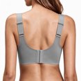thumbnail image 4 of Mifsaly Womens Wireless Sports Bra with V Neck Wide Shoulder Straps Smooth Molded Cups and Longline Underband Comfortable Active Bralette for Yoga Fitness and Daily, 4 of 7