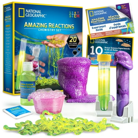 National Geographic Amazing Reactions Science Experiment Kit for Kids