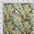 thumbnail image 2 of oneOone Velvet Primrose Fabric Skull Sewing Material Print Fabric By The Yard 58 Inch Wide, 2 of 5