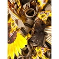 thumbnail image 4 of Sunflower Deco Ribbon Wreath, Everyday Wreath, Home Décor, 4 of 4