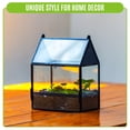 thumbnail image 5 of NCYP Glass Enclosure with Vent Holes for Insect, Spiders - 5.8'' x 3.8'' x 6.8'', Small Closed Front Opening Door Succulent Terarium - House Shape Habitat, Home Decor Black (No Plants), 5 of 12