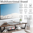 Cable Riser Leg 26 inch Triangle Monitor Stand Riser, Desktop Corner Shelf with Metal ...