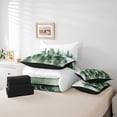 thumbnail image 6 of Manfei Teens Smoky Jungle Bedding Comforter Set 7-Piece,Green White King Bedding Sets,Botanical Plants Ultra Soft Bed Sheets,Microfiber Bedroom Decor,Reversible, 6 of 8