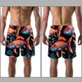 thumbnail image 3 of luoweisi Men's Beach Shorts Quick Dry Swim Trunks with Mesh Lining Fish L, 3 of 5