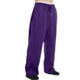 thumbnail image 2 of Mohiass Men's Fleece Sweatpants Straight Leg Casual Baggy Sweat Pants Drawstring Athletic Workout Gym Jogger with Pockets Purple M, 2 of 7