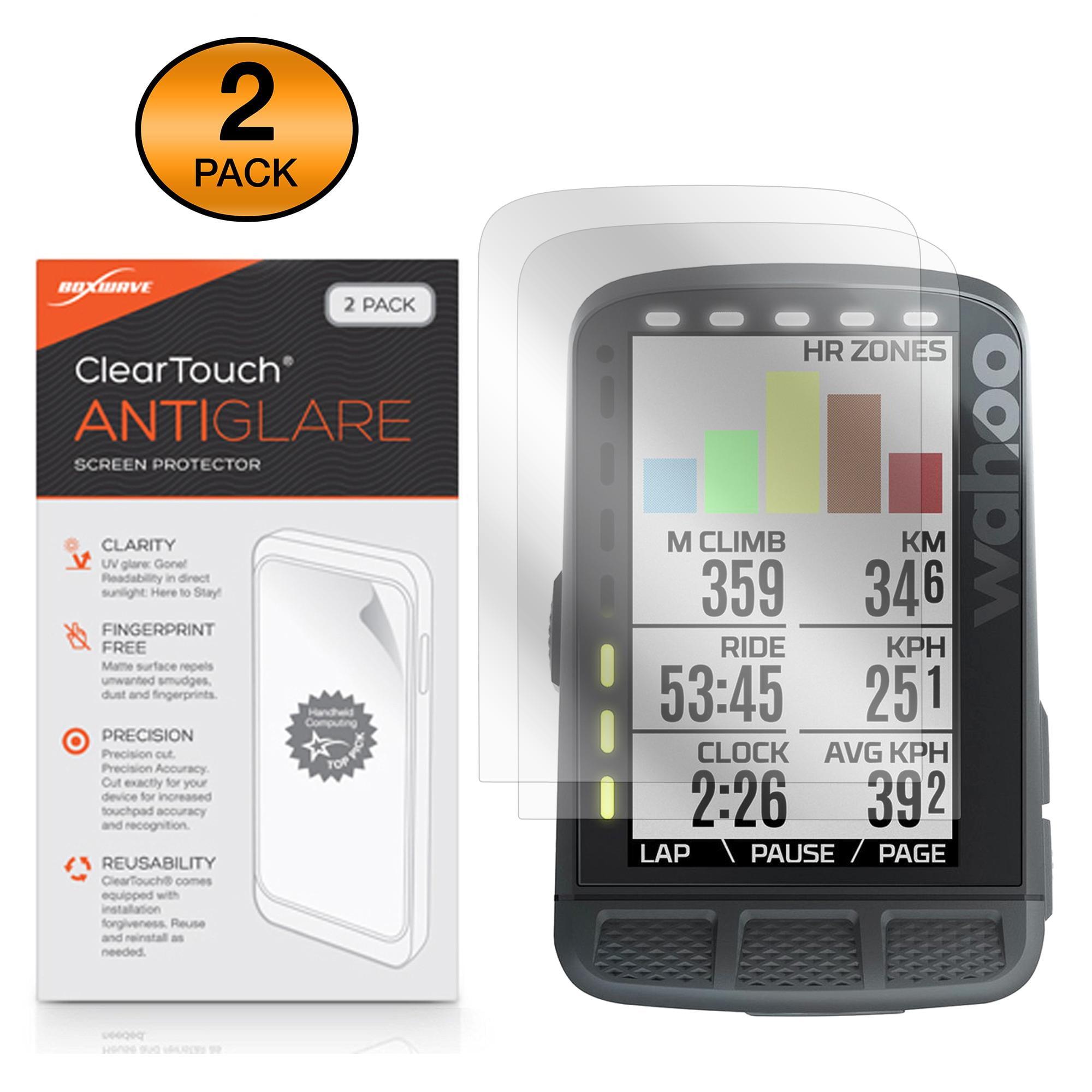 Hard-Coated 2X BROTECT HD-Clear Screen Protector for Wahoo Elemnt GPS Crystal-Clear Dirt-Repellent 