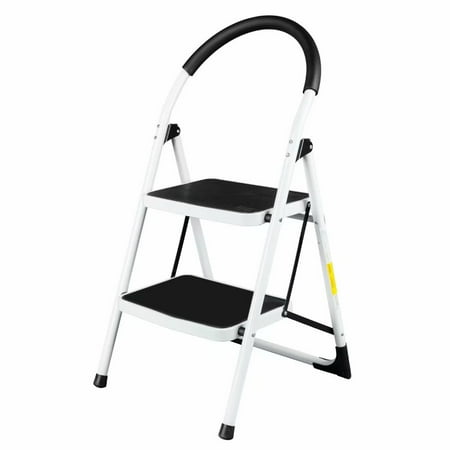 Noroomaknet Folding Step Ladders 2 Kitchen Noroomaknet Folding Step Ladders 2 Kitchen 330lbs Weight Black