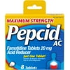 AC Maximum Strength 20 mg Famotidine for Heartburn Prevention & Relief 8 Ct