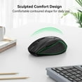 thumbnail image 4 of TECKNET Wireless Mouse, 2.4G USB Computer Mouse with 6-Level Adjustable 4800 DPI, Silent Quiet Click，30 Months Battery, Ergonomic Grips, 6 Buttons Portable for PC, Chromebook, Mac - Black, 4 of 8