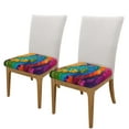 thumbnail image 2 of Logiee Vibrant Parrot Splash Art Print Square Chair Seat Covers, Stretch Chair Seat Covers,Seat Chair Slipcover, Non-Slip Chair Slipcover,Furniture Protector for Indoor and Outdoor-Two Pieces, 2 of 7