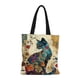 thumbnail image 3 of Bolso de hombro para mujer, regalo de San Valentín, elegante bolso de viaje de lona. Gato de cara lateral, 3 of 9