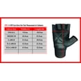 thumbnail image 2 of 12 Pairs Pack Weight Lifting Gloves Long Wrist Wrap Genuine Cowhide Leather Power Lifting, Gym Fitness, Workout Gloves Black-L, 2 of 2