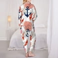 thumbnail image 3 of Pajama Sets for Women 2 Pcs, Koi Fish And Corals Button Down Long Sleeve Sleepwear Lounge PJ Sets, 3 of 6