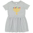 thumbnail image 3 of Inktastic Hanukkah Menorah Candles Girls Toddler Dress, 3 of 5