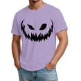thumbnail image 4 of Mens Halloween Costume Short Sleeve Halloween Shirts Pumpkin Jack-o'-lantern Print Holiday Halloween Tee Shirts, 4 of 5
