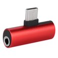 thumbnail image 4 of Convertisseur Audio 2 en 1 Double Type C Chargeant le Convertisseur d'Alliage d'Aluminium d'Écoute pour Xiaomi Rouge, 4 of 12
