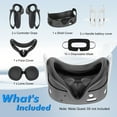 thumbnail image 7 of Silicone Cover Set for Oculus/Meta Quest 3S/Edition, VR Accessories for Meta Quest 3S, Protective Cover Set Includes Controller Grip Cover, Face Cover, VR Shell Cover (Black), 7 of 7