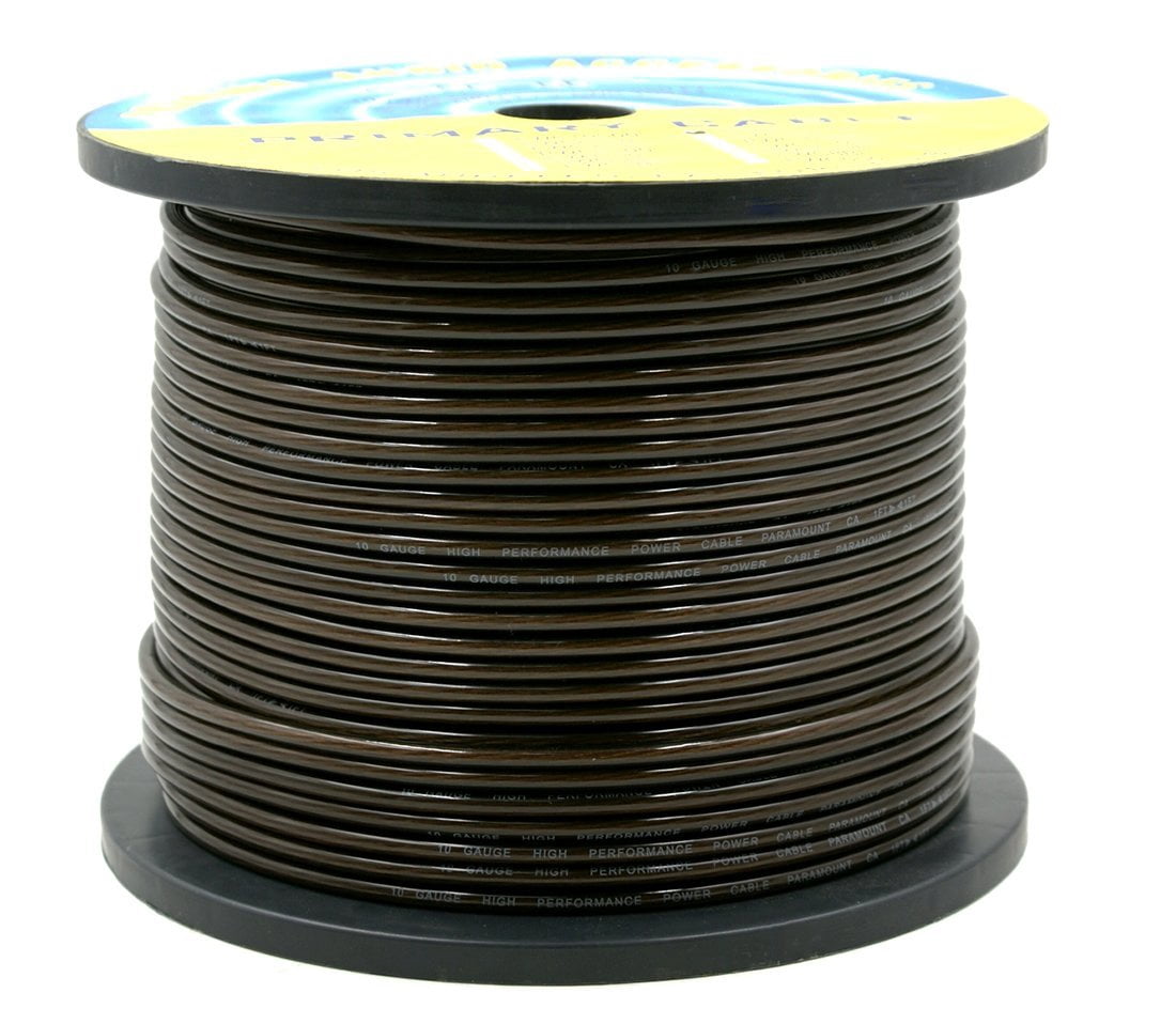 International Standard 10 Gauge 100% OFC Black See Through Power Cable 500 Feet
