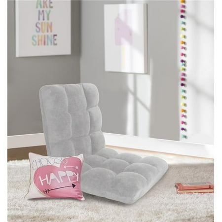 Luxury Bedding FRC2743-US Urban Microfiber Modern Contemporary Armless Quilted Grey Recliner Chair