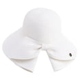 thumbnail image 2 of Chic Bow Knot Split Brim Straw Sun Hat, UV Protection Summer Hat for Beach, Travel and Outdoor Activities, 2 of 5