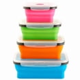 thumbnail image 2 of Collapsible Locking Lid Food Storage System Rectangle 8 pc Set, 2 of 6