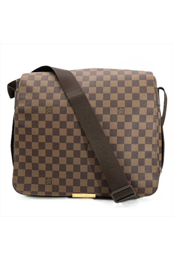 Pre-Owned Louis Vuitton Bastille Shoulder Bag, Damier Ebene, N45258, Brown, Gold Hardware,...
