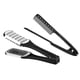 thumbnail image 4 of 2 piezas de peines para el cabello de doble cara con cerdas, cepillo con pinza, peine para plancha, herramientas de peinado y desenredado, material PP, 4 of 9