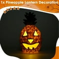 thumbnail image 4 of Pineapple Lantern - Yellow Light Halloween Decoration Resin with Inner, 4 of 9