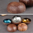 thumbnail image 4 of Yesbay Splash Ink Coconut Shell Candies Food Container Keys Storage Bowl Home Decor,Coconut Bowl, 4 of 7
