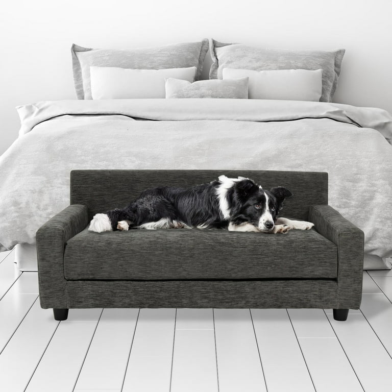 Waterproof dog bed ivory, Faux leather dog bed