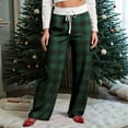thumbnail image 6 of Niaviben Christmas Pants for Women Baggy Sweatpants Wide Leg Pants Woman Christmas Pajamas Pants for Women Womens Sweat Pants Womens Christmas Pants Sweatpants for Women Blackish Green L, 6 of 9