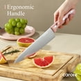 thumbnail image 4 of Carote 14 Pcs Knife Set with Wooden Block Stainless Steel Knives with Ergonomic Handle, Forged, 4 of 9