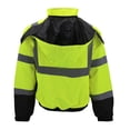 thumbnail image 5 of Men's Class 3 Safety High Visibility Water Resistant Reflective Neon Work Jacket (M9099 Neon Yellow, L), 5 of 7