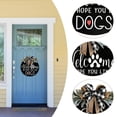 thumbnail image 3 of Welcome Wreath Sign Door Wall Hanging Welcome Sign Round Front Door Sign Decoration Hanging Front Door We Hope You Like Dogs/Cats Door Hanger Sign for Farmhouse Pets Lover Home Decor Housewarm, 3 of 8