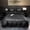 Black, variant on Orylavena White Damask Stripe Microfiber Duvet Cover Set, Twin, 3-Piece