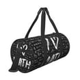thumbnail image 3 of Gaeub I love Math Lightweight Travel Cylinder Bag Gym Tote Bag Sports Training Duffle Bag with Pockets and Straps, 3 of 8
