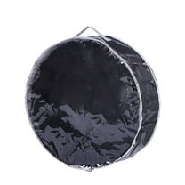 EWASWON Christmas Christmas Wreath Storage Bag 30in Black, Tear Proof PE with Clear Window & Handles, for Artificial Holiday Wreaths Xmas Decor