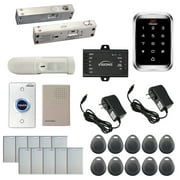 FPC-5462 One Door Access Control 2200lb Electric Drop Bolt Fail Safe For Narrow Doors + Outdoor Keypad / Reader Standalone With Mini Controller + Wiegand 26, No Software, EM Card 1000 Users + PIR Kit