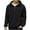 Black, variant on Hngshg Men's Hooded Sweatshirts Big and Tall Long Sleeve Quarter Zip Tops Textured Drawstring Pullover Hoodies