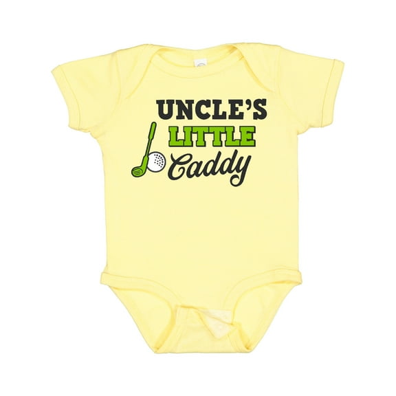 Inktastic Uncles Little Caddy with Golf Club and Ball Boys or Girls Baby Bodysuit