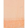 thumbnail image 3 of NYFASHION101 Women's Sheer Metallic Braided Tassel Ends Scarf Shawl Wrap, Peach, 3 of 4