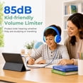 thumbnail image 6 of Wired Headphones for Kids, 85dB Volume Limit, 3.5mm Kids Headphones with Cord &USB C to 3.5mm Dongle, Adjustable, Foldable Toddler headsets for School, 6 of 6