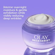 Olay Regenerist Night Recovery Cream with Triple Collagen Peptide, Wrinkle Reducer, Non-Greasy, Fragrance-Free, Hydrating Face Moisturizer for Women, 1.7 oz